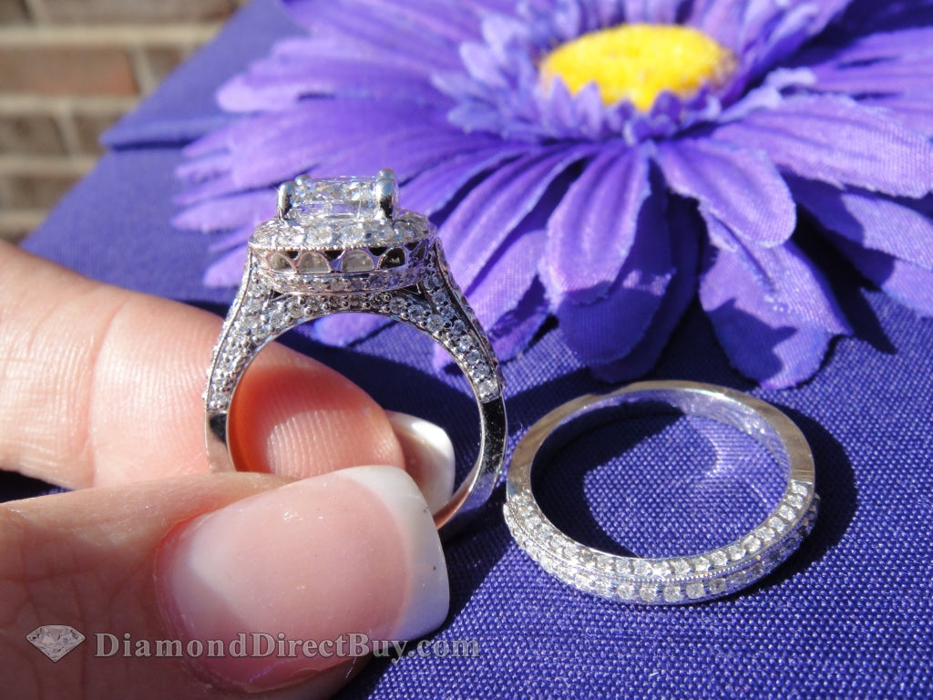Real Diamond 1.00 Ctw Engagement Wedding Trio Rings Set 10K Yellow Gold  Finish | eBay